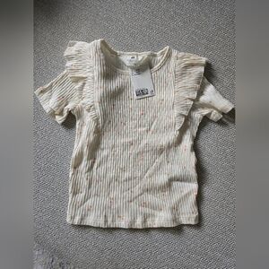 H&M Flounce Trimmed Cotton Top Size 5T